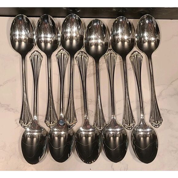 Oneida Community Marquette Stainless Tablespoons 6.75” Flatware EUC Set of (11) - Picture 2 of 10